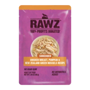 Shredded Pouch Chicken Breast, Pumpkin & New Zealand Green Mussels Cat Food Recipe