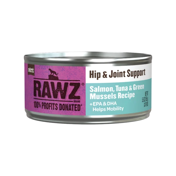 RAWZ_WebsiteCarousel_Cat_Solutions_Salmon,Tuna&Mussels_5.5OZ-FRONT