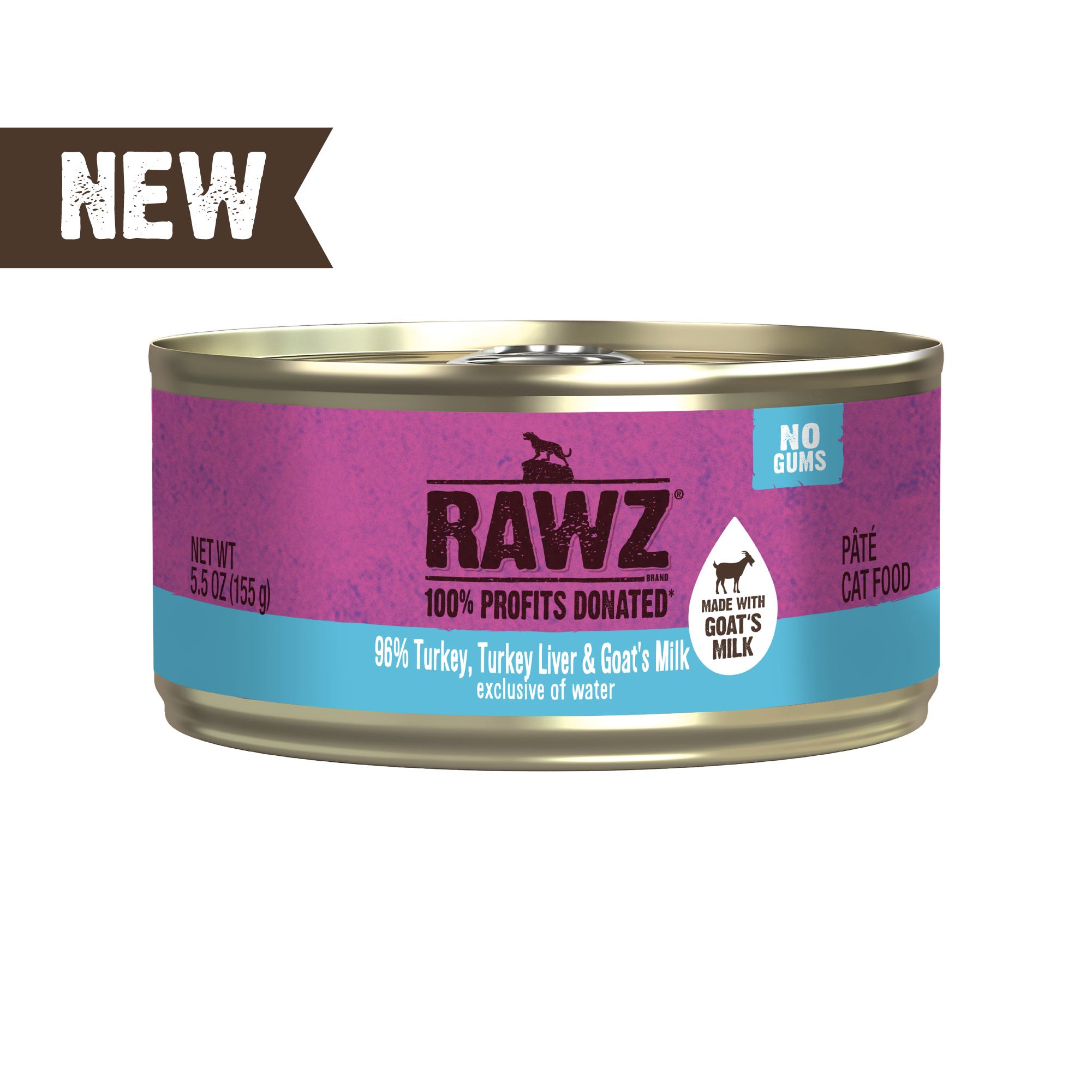 RAWZ® 96% Turkey, Turkey Liver & Goat's Milk Recipe 5.5 oz