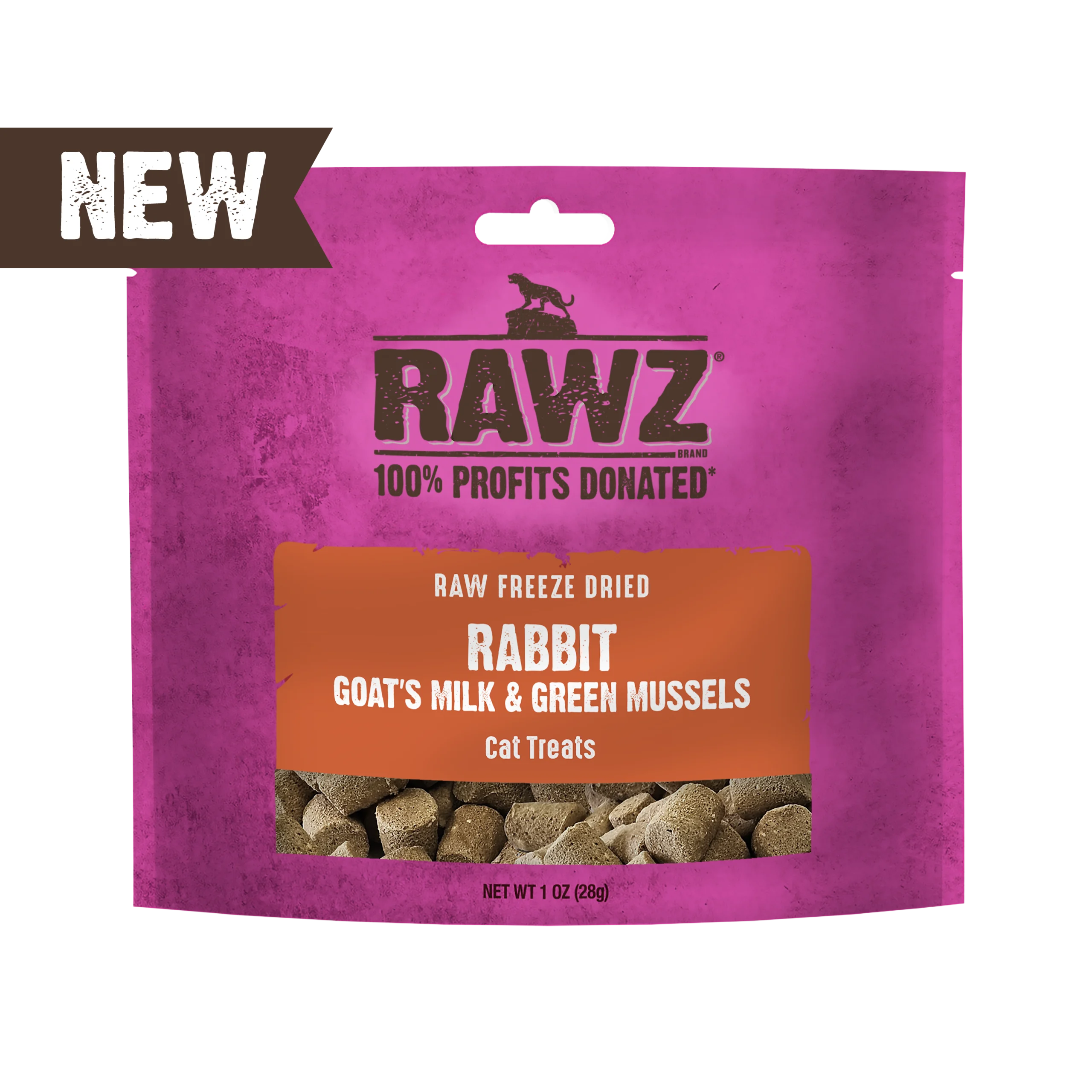 Raw Freeze Dried Rabbit, Goat's Milk & Green Mussels Cat Treats