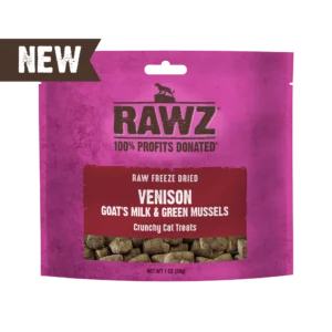 Raw Freeze Dried Venison, Goat's Milk & Green Mussels Crunchy Cat Treats