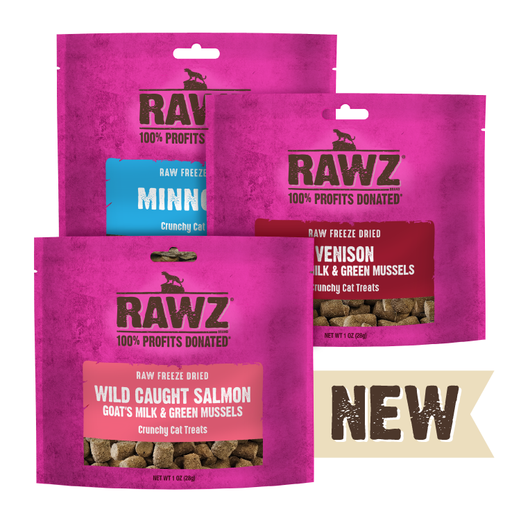 RAWZ NEW Crunchy Cat Treats Salmon, Minnows, Venison